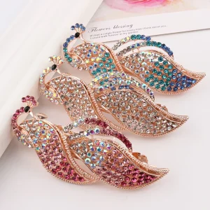 AA01181 Delicate Hair Accessories Bing Bling Fashion Spring Hair Clips Headdress Lady Ponytail Clip