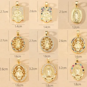 AA02172 Zircon Virgin Mary Pendant Fashion Necklace Pendant Diy Jewelry Accessories Pendant