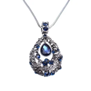 AA021944 Fashion Jewelry Crystal Sweater Chain Necklace for Woman with Rhinestone