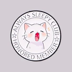 ALWAYS SLEEPY CLUB Enamel Plated 3D Cute Brooch Fashion Animal Jewelry Gifts Backpack Clothing Accessories