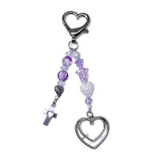 AM Heart shaped Keychain Bag Charm Hanging Chain Factory