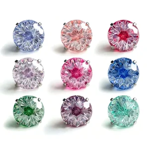 ASTM F136 G23 Titanium Externally Threaded Center Fireworks Zircon Labret Stud Ear Cartilage Helix Tragus Piercing Gift