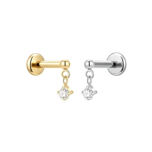 ASTM F136 Labret De Titanio G23 Titanium Piercing Threadless Push in Labre Ear Cartilage Lobe Tragus Helix Piercing Body Jewelry