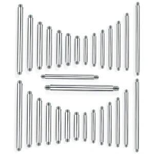 ASTM F136 Titanium 6 42mm External Thread Straight Bar Barbell Replacement Accessories Ear Helix Body Piercing Jewelry 14 16G