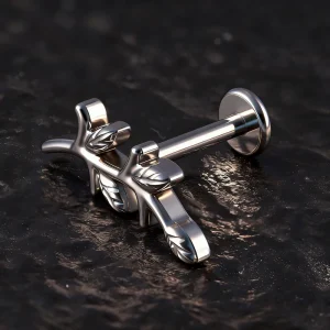 ASTM F136 Titanium Labret Popular Fashion Internal Thread Wedding Party Gift Piercing Jewelry