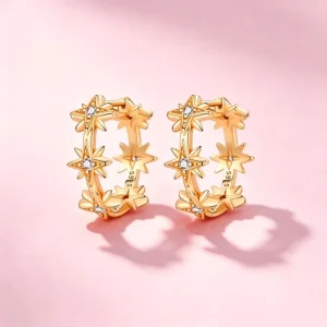 AYGYF078 DA Elegant Delicate Ribbon Bow Tie Knot Fashion Statement Stud Earrings for Women