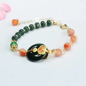 Abacus Beads Natural Stone Jade Bracelets Fashion Jewelry Burma Jadeite Beads Bracelets Myanmar Jade Chain Link Bracelets