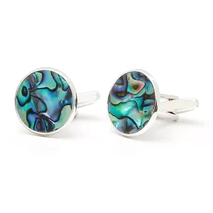 Abalone Mother of Pearl Shell Elegant Cufflinks Custom Mens Suit Shirt Fashion Accessory Wedding Tuxedo Trendy Jewelry