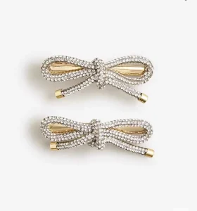 About 6.5cm Rhinestone Bowknot Hairpin Fashion Hair Clip Barrette Hair Accessories for Girls