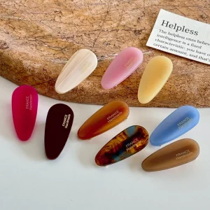 Acetate Hair Clips Solid Color & Tortoiseshell Pattern for Secure Grip Hair Organization & Accessory Kit