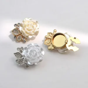 Acrylic Button Cover Shirt Button Rhinestone Cufflinks Turtle Buckle Set Buckle Clip Jewelry Accessories Electroplated
