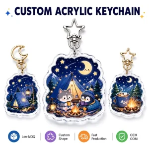 Acrylic Charms Charity Drive Custom Clear Acrylic Keychain UV Printed