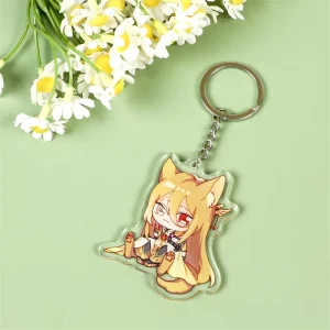 Acrylic Keychains Custom Logo Cartoon Anime Lightweight Waterproof Round Key Charm Blanks Tassel Sublimation Printing