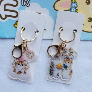 Acrylic Keyring Blank Clear Acrylic Charms Keychain Custom Image Printed Acrylic Keychains for Bag Charm Accessory