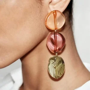 Acrylic Resin Irregular Geometric Drop Earrings Women Jewelry