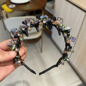 Advanced Sense Flower Handmade Women’s Korean Style Light Luxury Hair Comb & Hoop Wash Card Headwear