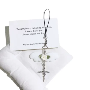 Aesthetic Ins style Japanese Phone Chain Keychain Wing Bestie Style USB Flash Drive Hanging Chain Accessories