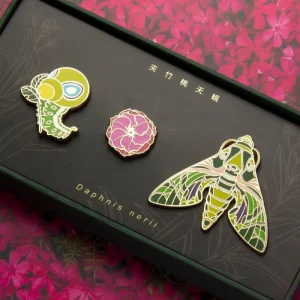 Aesthetic Nature Moth Enamel Pin Set Kawaii Unicorn Ice Cream Lapel Pin Floral Brooch Pins Jewelry Hair Accessories Gift