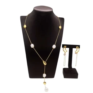 African Gold Jewelry Sets Fashion Sweater Chain Jewelry Set Exquisite Women’s Costume Accessories HV2301525