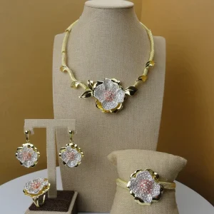 African Jewelry Dubai Costume Jewelry Gold Plated Jewelry Set 18k for Women FHK5280