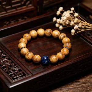 Agarwood Wrist Mala Bohemian Wood Jewelry for Parties Yellow Geometric Beads Trendy Bracelet Fashionable Beaded Bracelets