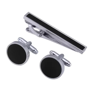 Agate Stone Premium Cufflinks Tie Clip Custom Mens Suit Shirt Fashion Accessory Wedding Tuxedo Trendy Jewelry Gift
