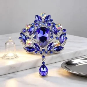 Alloy Plated Crown Rhinestone & Crystal Brooch Wedding Party Corsage Pin Women’s Clothing Accessories Factory