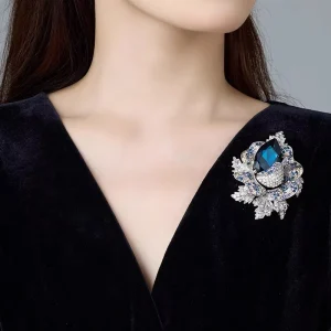 Alloy Rhinestone Brooches Luxury Women Fashion Jewelry Brooches Women’s Jewelry