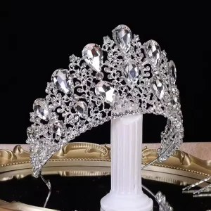 Alloy Rhinestone Queen Crowns and Tiaras Princess Headpieces Coronas Wedding Birthday Prom Party Costume Large Crown Tiaras