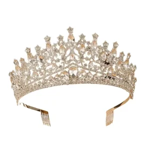 Alloy Silvery Plated Crystal Rhinestone Bridal Tiara Hair Accessory Vintage Fashion Elegant Wedding Birthday Crown