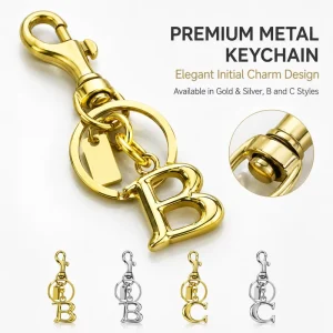 Alphabet Letter A-Z Keychain Bag Pendant Charm Unisex Fashion Metal Car Key Ring Jewelry Gift Custom
