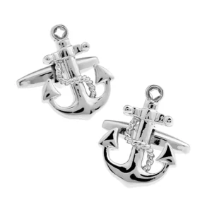 Anchor Design Novelty Cufflinks Custom Men’s Suit Shirt Fashion Accessory Wedding Tuxedo Trendy Jewelry Gift Set