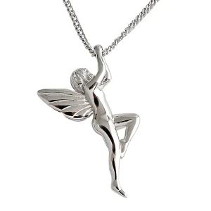 Angel Pendant Necklace for Women 925 Sterling Silver Girls Fashion Chain Angelic Jewelry Designer Custom Jewelry