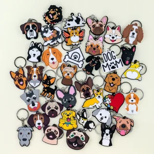 Animals Custom Rubber 2D Soft PVC Design Dog Keychain Customized Hot Keychain Key Chain Via DHL Fedex Custom Key Set