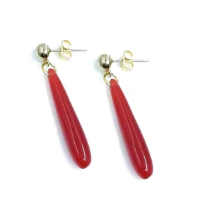 Anime Cosplay Frieren Beyond Journey’s End Red Resin Pendant Earring Clip