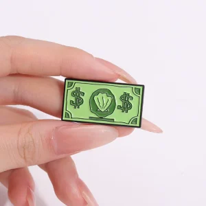 Anime Series Shell Coin Enamel Brooch Fashion Clothing Accessories Friends Gift Jewelry