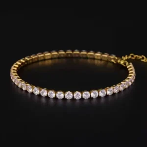 Anklet with Sparkling Copper Chain and Box Packaging Jewelry