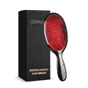 Anti Static Detangler Styling Hairbrush Custom LOGO Hair Extension Brush Boar Bristles Massage Detangling Hair Brush For Women