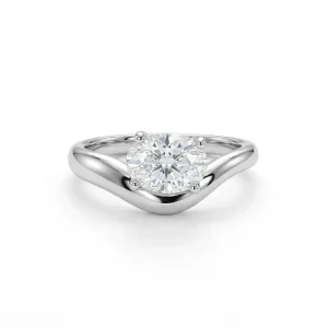 Antique Lab Grown Stone Moissanite Ring 925 Silver Rhodium Plated Rings for Women’s Engagement Ring