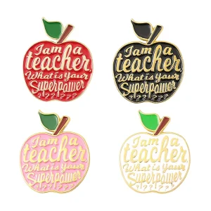 Apple Brooch Elegant Metal Christmas Brooches Painted Aircraft Shape Enamel Brooch Pin Alloy Badge for Creative Gifts