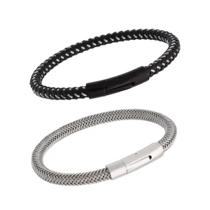 Archy Fashion 6mm Simple Stainless Steel Cable Wrap Bracelet for Men Women Titanium Plated Buckle Jewelry Gift
