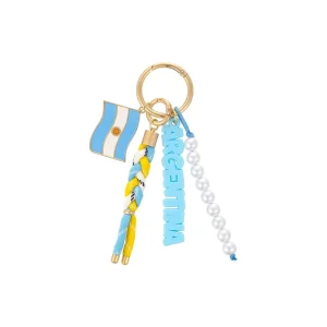 Argentina Flag Key Chain Country Patriotic Purse Bag Charm Custom Creative Design Bag Cute Fashion Keychain Gifts