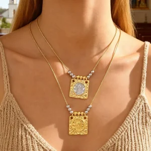 Asu Creative Artistic Torso Charm Necklace Boho Chic Geometric Statement Jewelry Gift for Her Party Accessories Bulk Buy