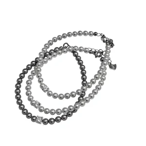 Austrian Swarovski Crystal Pearl Bracelet Women Instagram-style Minimalist Luxury Niche Square-shaped Zircon Cuff WS050