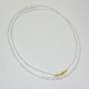 Autumn Winter Fashion Layered Necklaces Elegant Vintage French Style Trendy 10K Gold Plated Shell Pearl Large Small Beads Light