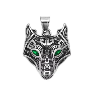 Available 316L Stainless Steel Vintage Wolf Head Pendant Necklaces with Viking Jewelry Fashion Accessories Supplier