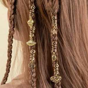 BJA0214B Fashion Hair Accessories Set Rotating Spiral Snake Dreadlocks Hair Clip Barrette Jewelry in Alloy Material