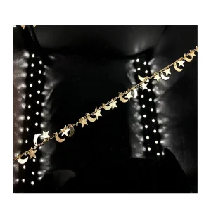 BMZ New BMZ PVD Plating Moon and Stars Link Foot Jewelry Romantic 18K Gold Fashion Foot Chain