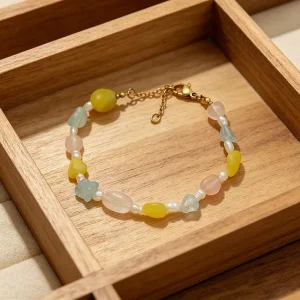 BX Tarnish Resistant Jewelry Designer Fruit Candy Colors Bracelet Custom Fashion Natural Stone Beaded Jewelry with Strict QC