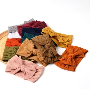 Baby Nylon Headbands Hairbands Hair Bow Elastics Handmade Hair Accessories for Baby Girls Newborn Infant Toddlers Kids